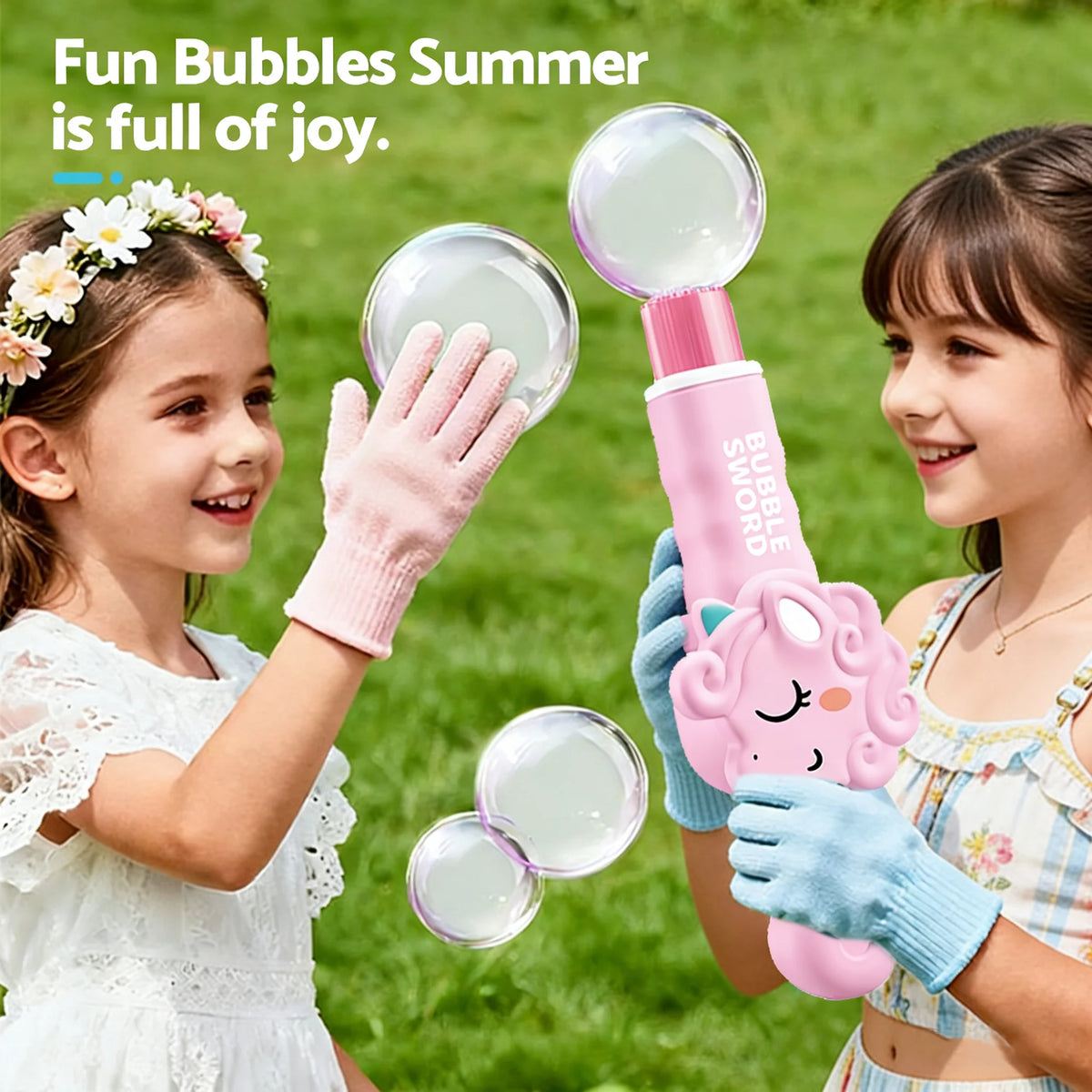 Magische Nebel-Bubble-Maschine für Kinder- mit Handschuhen