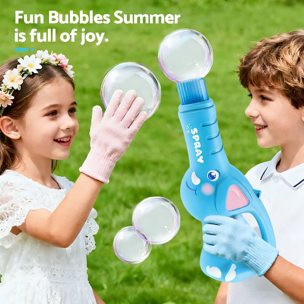 Magische Nebel-Bubble-Maschine für Kinder- mit Handschuhen